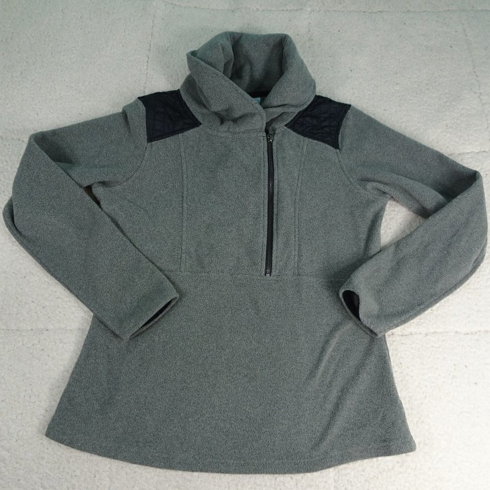 Columbia Qtr Zip Gray Jacket Medium